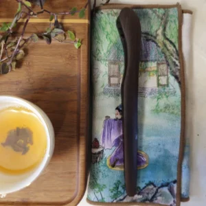 Чайний пінцет бамбуковий темний вигнутий №2