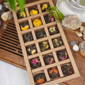 Квітковий чай 120г 18 кульок Перлини дракона, подарункова№33