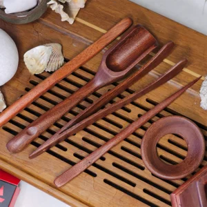 Набір чайного приладдя бамбуковий каштановий№2