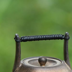 Чайник Золота глазур з шкіряною ручкою, 300мл №3