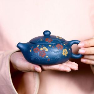 Чайник синій Сі Ши, 200мл, з ісинської глини №2