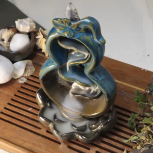 Керамічна підставка водоспад під рідкий дим Гарбуз №7