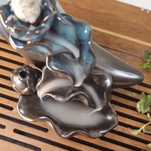 Керамічна підставка водоспад під рідкий дим місяць в глазурі №7