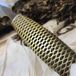 Чайний ніж металевий рибна луска латунний №7