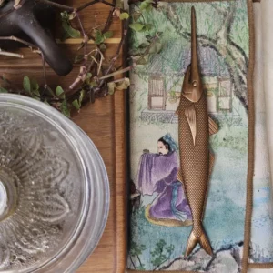 Чайне шило металеве риба-меч мідна №2