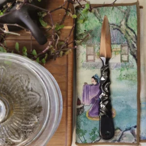 Чайний ніж металевий колос воронений мідний №6