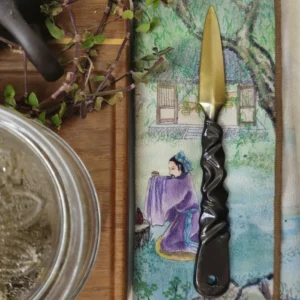 Чайний ніж металевий колос воронений латунний №1