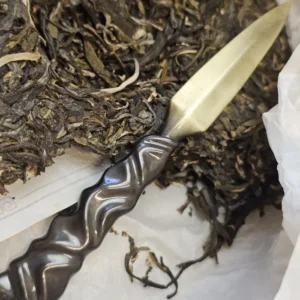 Чайний ніж металевий колос воронений латунний №4