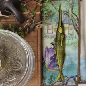 Чайне шило металеве риба-меч латунна №5