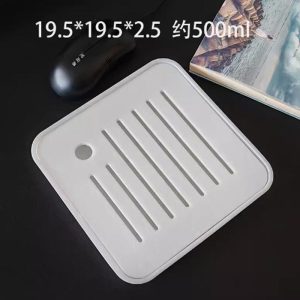Чабань із пластиковим дном та верхом біла 19,5 х19,5 см№3