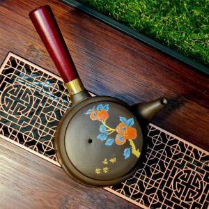 Набір персики Persimmon Ruyi з чайником 180мл та 6 піалами 45мл№9