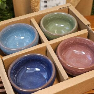 Набір піал крихкий лід різнокольорових, 4 штуки по 50мл№3