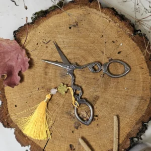 Японські вінтажні ножиці для чаю Подвійне щастя, срібло №1