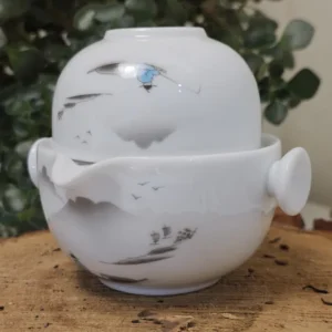 Набір кейс яйце одинокий воїн заварник 120мл та піала 100мл, рибалка №2