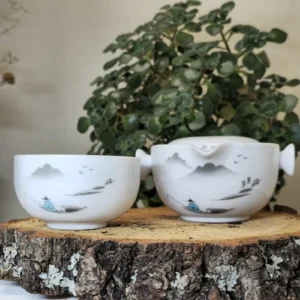 Набір кейс яйце одинокий воїн заварник 120мл та піала 100мл, рибалка №7