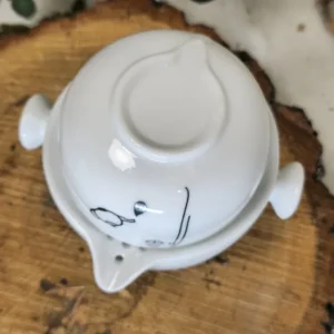 Набір кейс яйце одинокий воїн заварник 120мл та піала 100мл, чайна крапля щастя №9