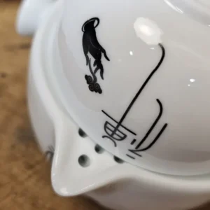 Набір кейс яйце одинокий воїн заварник 120мл та піала 100мл, дихання чаю №3