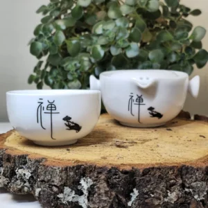 Набір кейс яйце одинокий воїн заварник 120мл та піала 100мл, дихання чаю №6