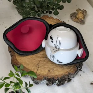 Набір кейс яйце одинокий воїн заварник 120мл та піала 100мл, дихання чаю №8