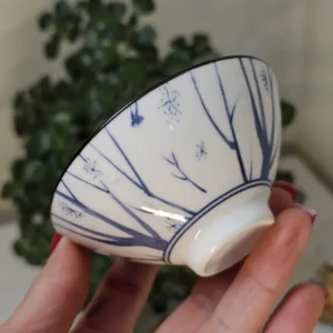 Піала 70мл біло-синя з широким верхом №35 від Лу Чжаньюань №2