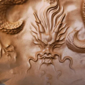 Майстер піала 60мл вогняний дракон з ісинської глини, світла №2