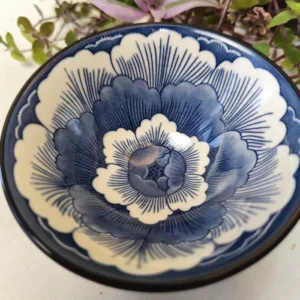 Піала 70мл біло-синя з широким верхом №40 від Лу Чжаньюань №5