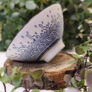 Піала 70мл біло-синя з широким верхом №38 від Лу Чжаньюань №2