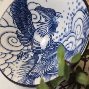 Піала 70мл біло-синя з широким верхом №38 від Лу Чжаньюань №4