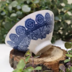 Піала 70мл біло-синя з широким верхом №37 від Лу Чжаньюань №2