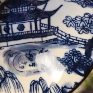 Піала 70мл біло-синя з широким верхом №37 від Лу Чжаньюань №4