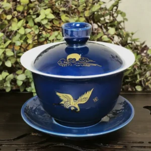 Гайвань фаянсова 175мл синя – шукаючий лелека №1