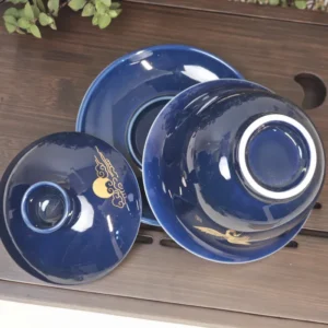 Гайвань фаянсова 175мл синя – шукаючий лелека №4