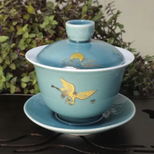 Гайвань фаянсова 175мл бірюзова – шукаючий лелека №1