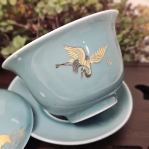 Гайвань фаянсова 175мл бірюзова – шукаючий лелека №4