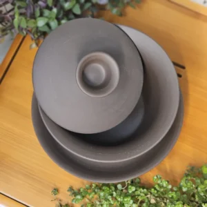 Гайвань 150мл ісинська глина темна шорстка, тінь ієрогліфа №3