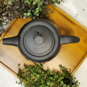 Чайник 500мл з Ісинської глини фенікс та дракон, темний №2