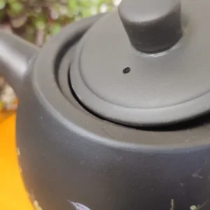 Чайник 500мл з Ісинської глини Птах на гілці, темний №4