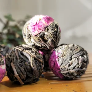 Чай Шен пуер 6-8г з квіткою троянди, перлина дракона, поштучно №3