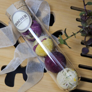 Чай 18г квіткова перлина дракона ручної роботи, скляна колба №1