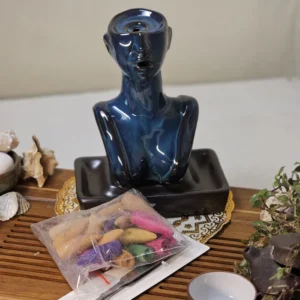 Керамічна підставка водоспад під рідкий дим, примарні думки в глазурі №1