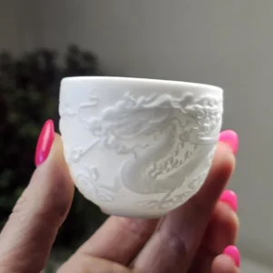Піала порцелянова різьблена 60мл кубок Руї, дракон №1