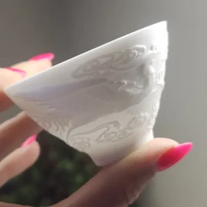 Піала порцелянова різьблена 55мл Доу лі, фенікс №1