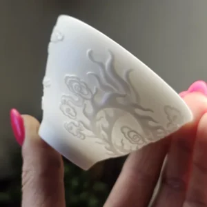 Піала порцелянова різьблена 55мл Доу лі, фенікс №2