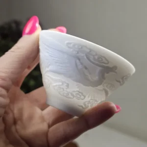 Піала порцелянова різьблена 55мл Доу лі, фенікс №4