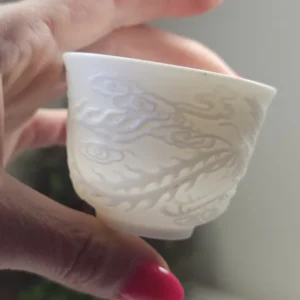 Піала порцелянова різьблена 50мл, фенікс №2