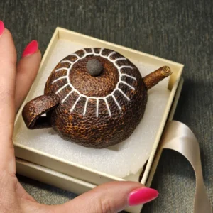 Подарунковий мандариновий чайник Шу пуеру Да Хун Ган у футлярі №12