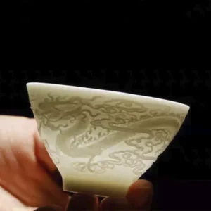 Піала порцелянова різьблена 55мл Доу лі, дракон №4