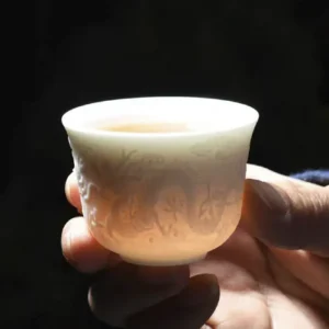 Піала порцелянова різьблена 50мл, дракон №4