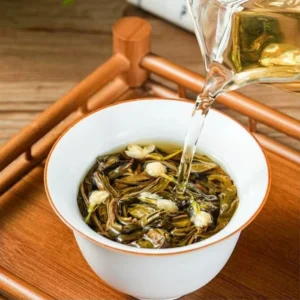 Чай Шен пуер 7г 2025р Чайна цукерка в квітках жасміну від Ле Сінсян з Юньнань №5, поштучно №4