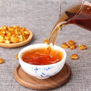 Смола шу пуера по 0.5г сердечки у золотій фользі, ваговий 1кг №4